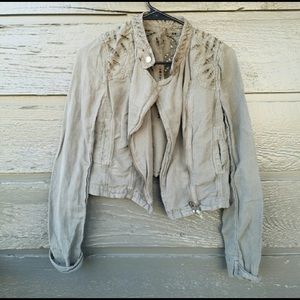Free People Cropped Army Jacket